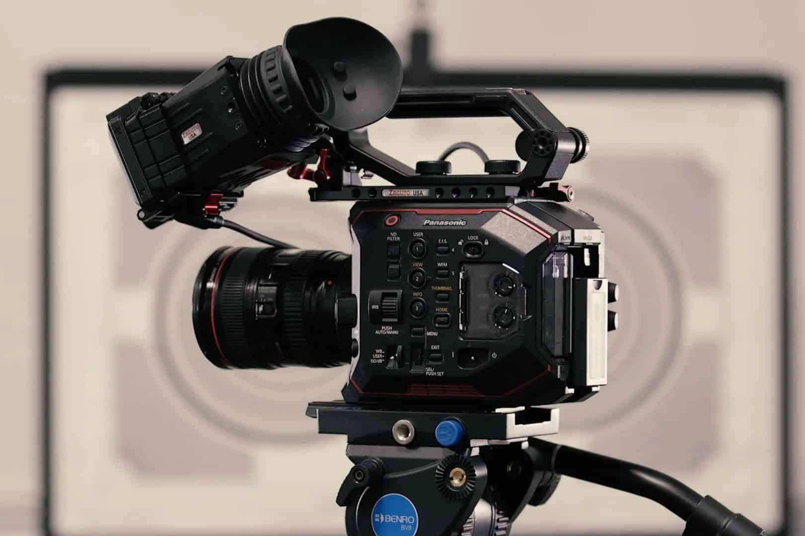 Professional wedding videography camera setup for capturing wedding moments.